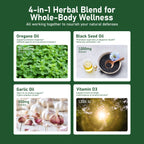Oil of Oregano with Black Seed Oil Softgels 4-in-1 Immune Support & Digestive Health