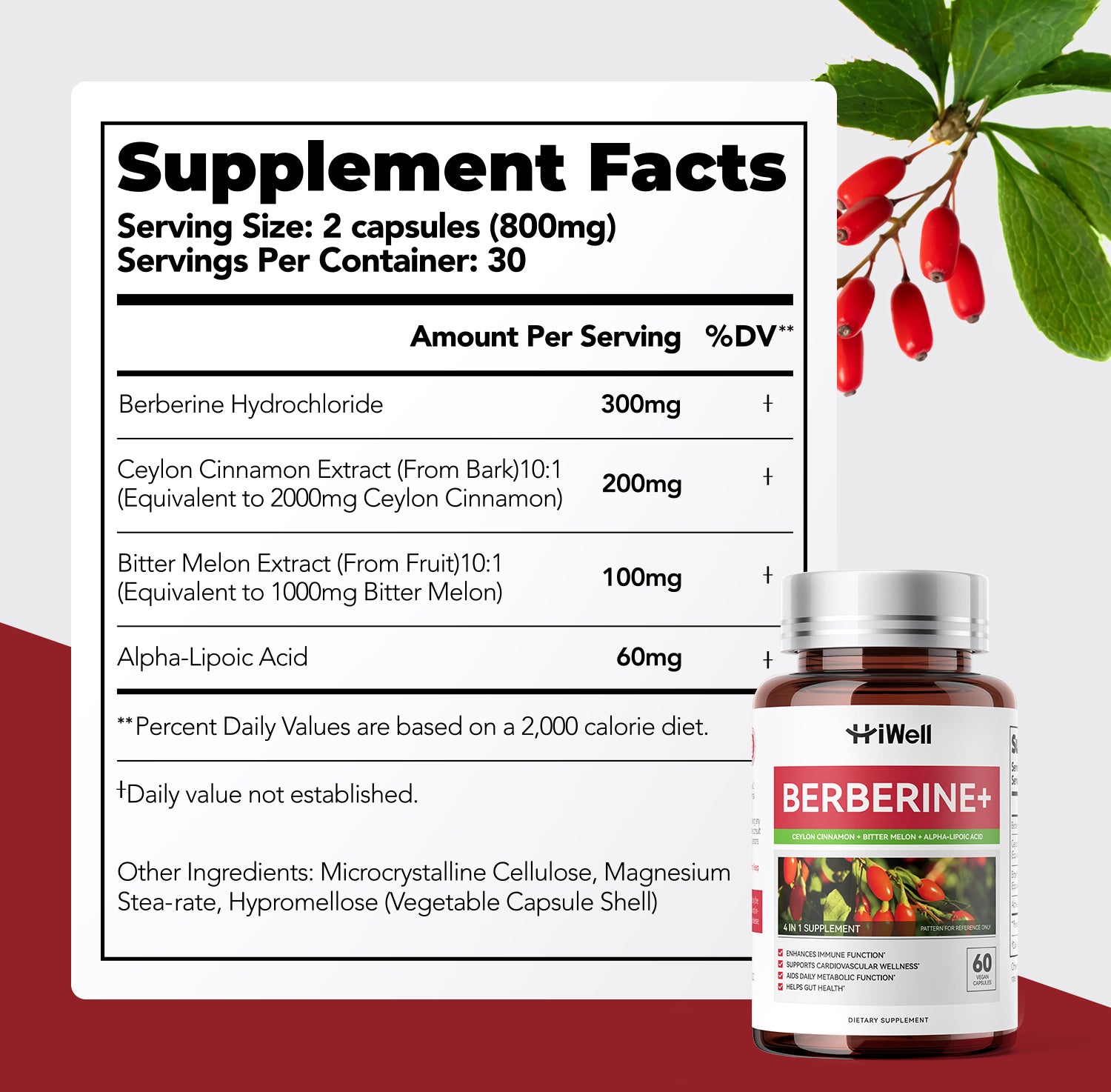 Berberine supplement facts