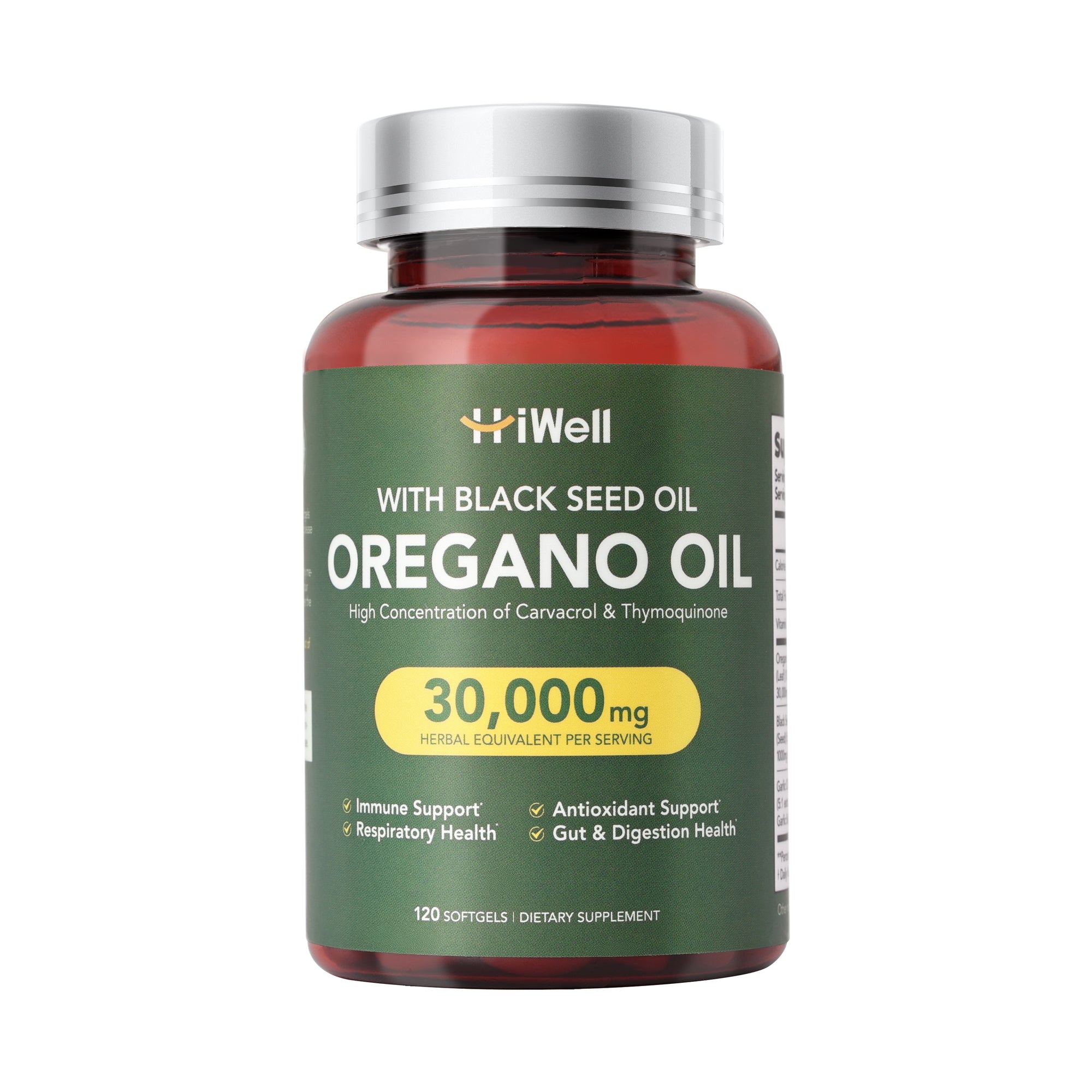 Oil of Oregano with Black Seed Oil Softgels 4-in-1 Immune Support & Digestive Health